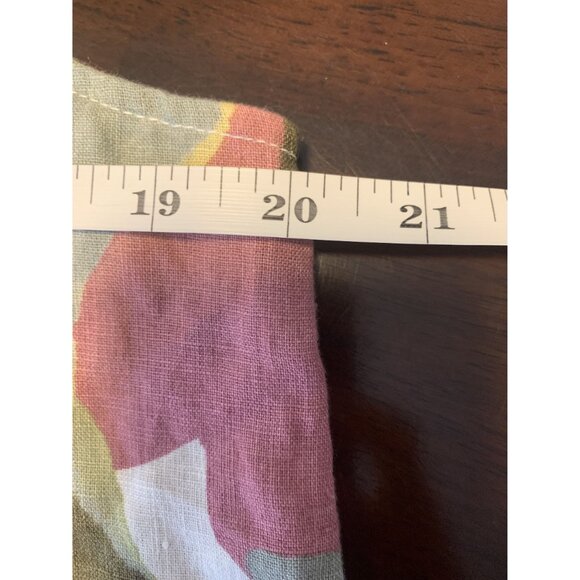 Tahari Floral Linen Sleeveless Coastal Grandma Blouse Size M Lightweight - Picture 6 of 7